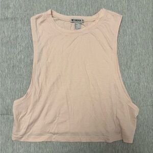 Pink Sleeveless Workout Crop Top